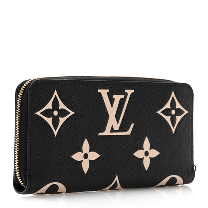 Louis Vuitton Empreinte Monogram Giant Zippy Wallet Black Beige 3 of 8