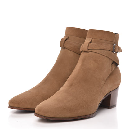 Saint Laurent Suede Womens Blake Ankle Boots 41 New Sigaro 3 of 10