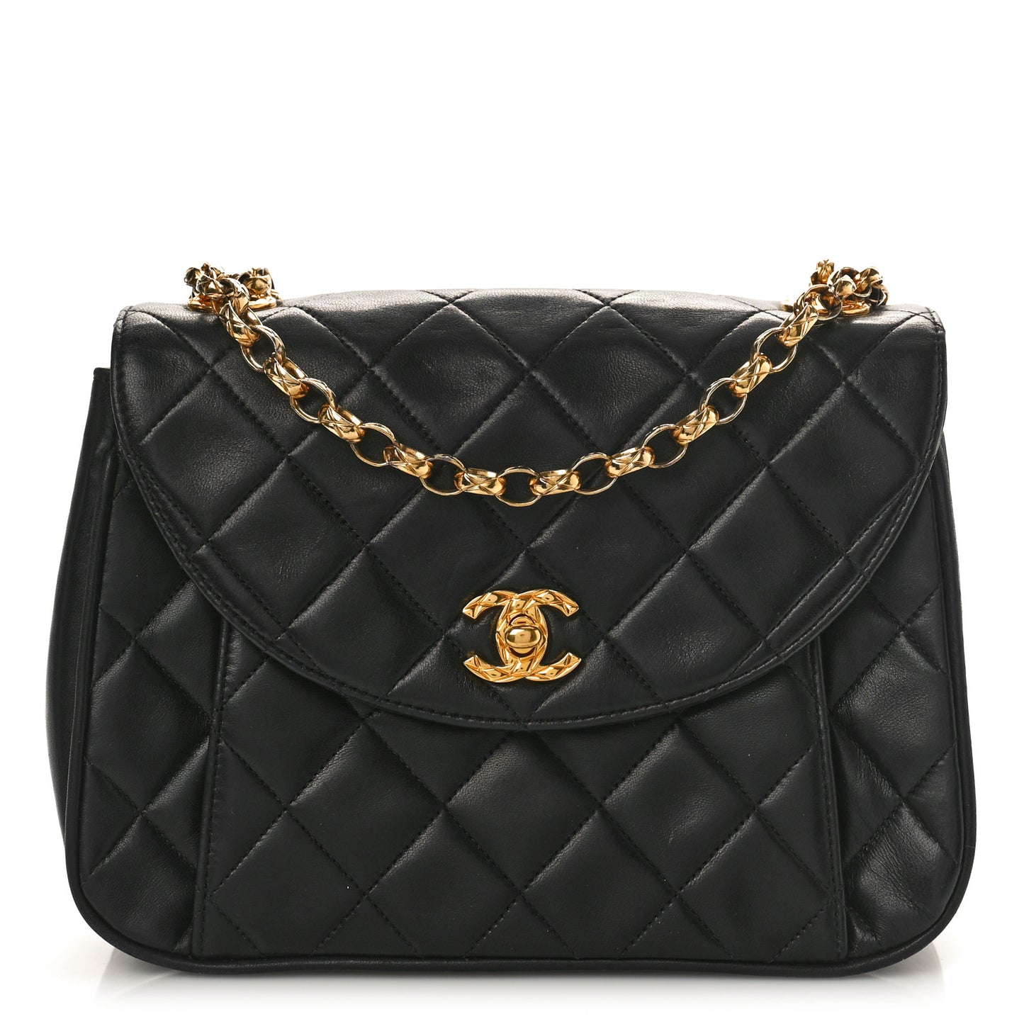 Lambskin Quilted Small Bijoux Flap Black