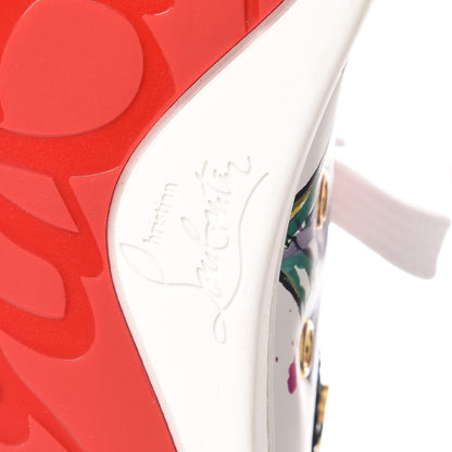 Christian Louboutin Calfskin Womens In Love Rantus Orlato Sneakers 35 White Multicolor 8 of 15