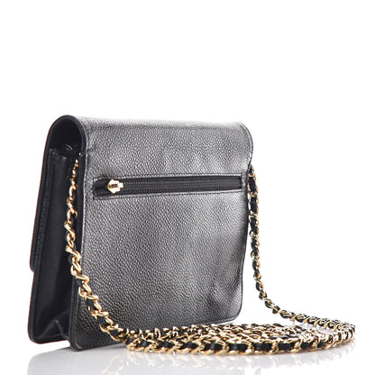 Chanel Caviar Timeless CC Wallet On Chain WOC Black 3 of 11