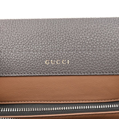 Gucci Grainy Calfskin Small Zumi Top Handle Bag Dusty Grey 6 of 11