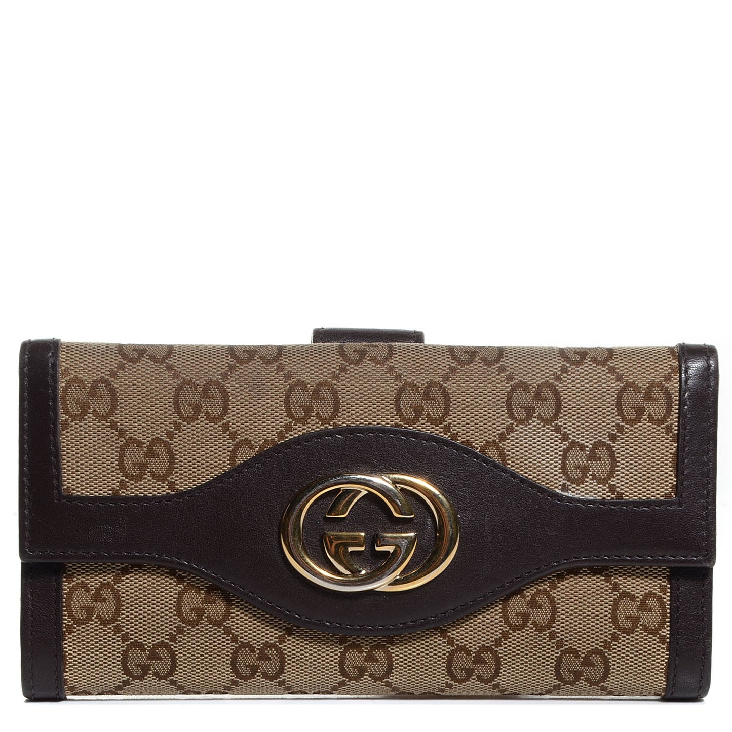 Monogram Margaux Calfskin Sukey Continental Organizer Wallet Beige Ebony Cocoa