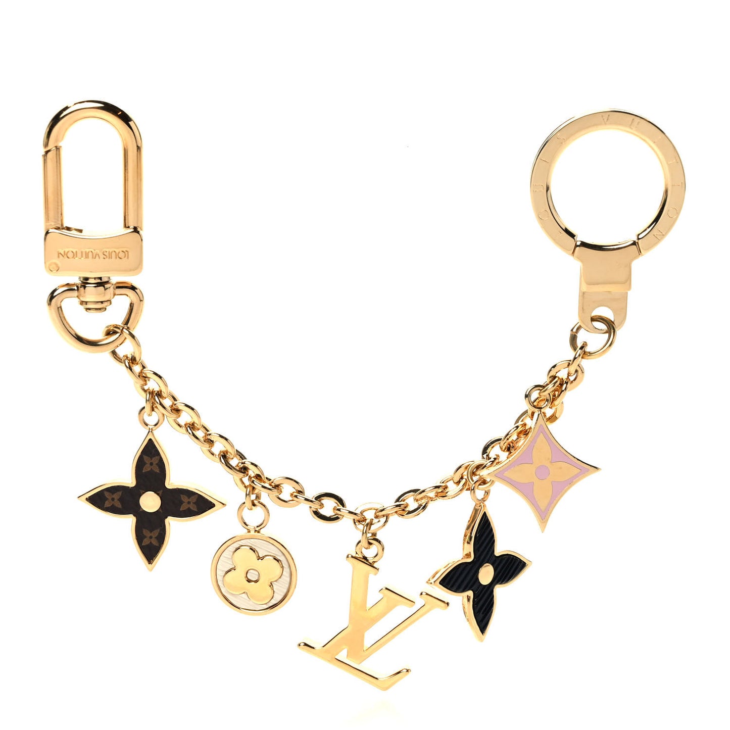 Monogram Spring Street Bag Charm Key Holder Gold