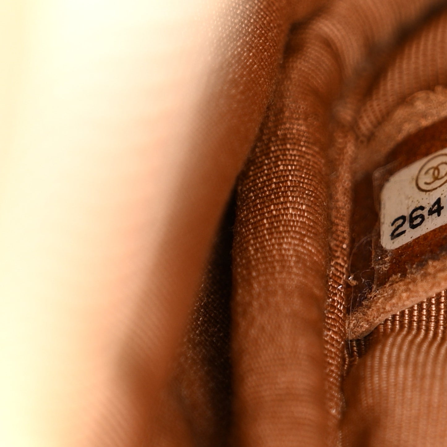 Caviar Quilted Coco Tassel Camera Case Beige