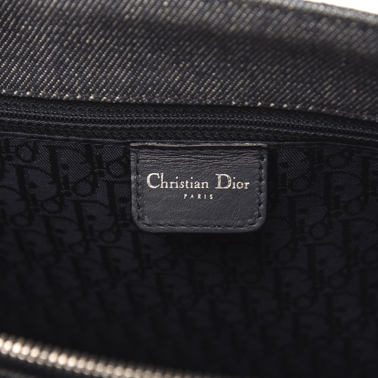 Denim Cannage Lady Dior Shopper Tote Blue