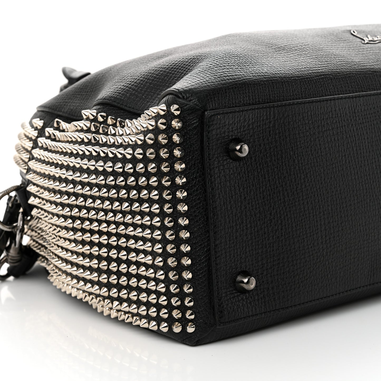 Calfskin Panettone Spiked Large Ranch Black