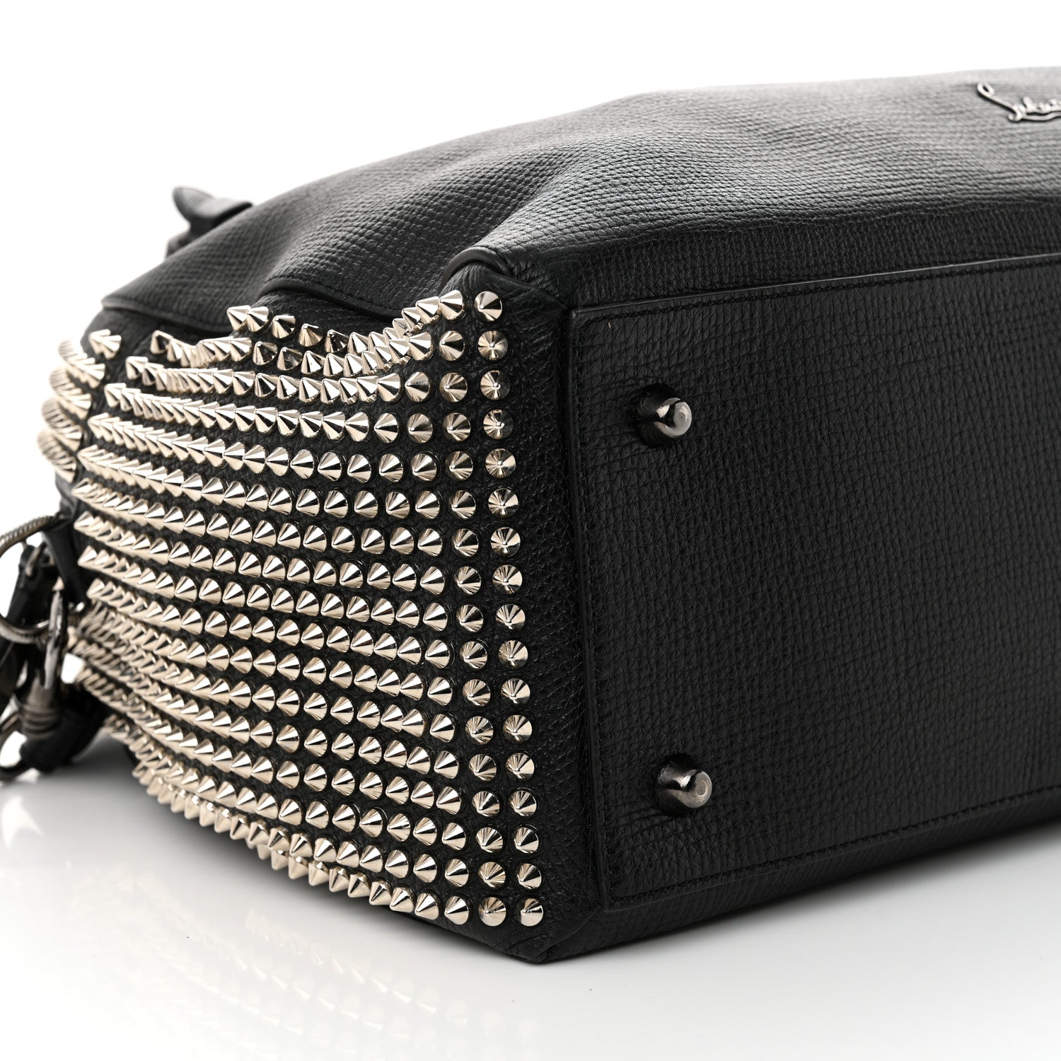 Christian Louboutin Calfskin Panettone Spiked Large Ranch Black 8 of 10