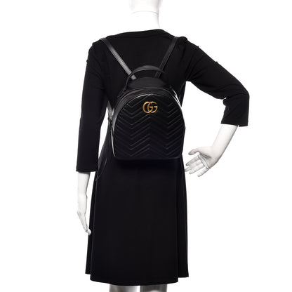 Gucci Calfskin Matelasse GG Marmont Backpack Black 2 of 10