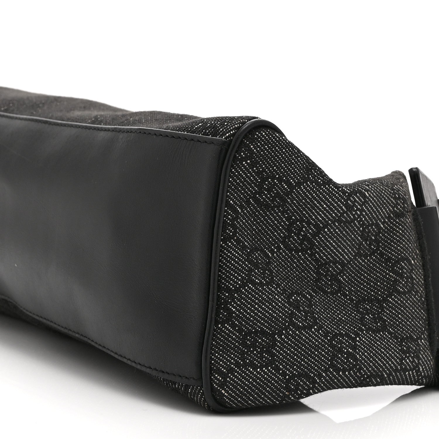 Gucci Denim Monogram GG Signature Shoulder Bag Black 10 of 10