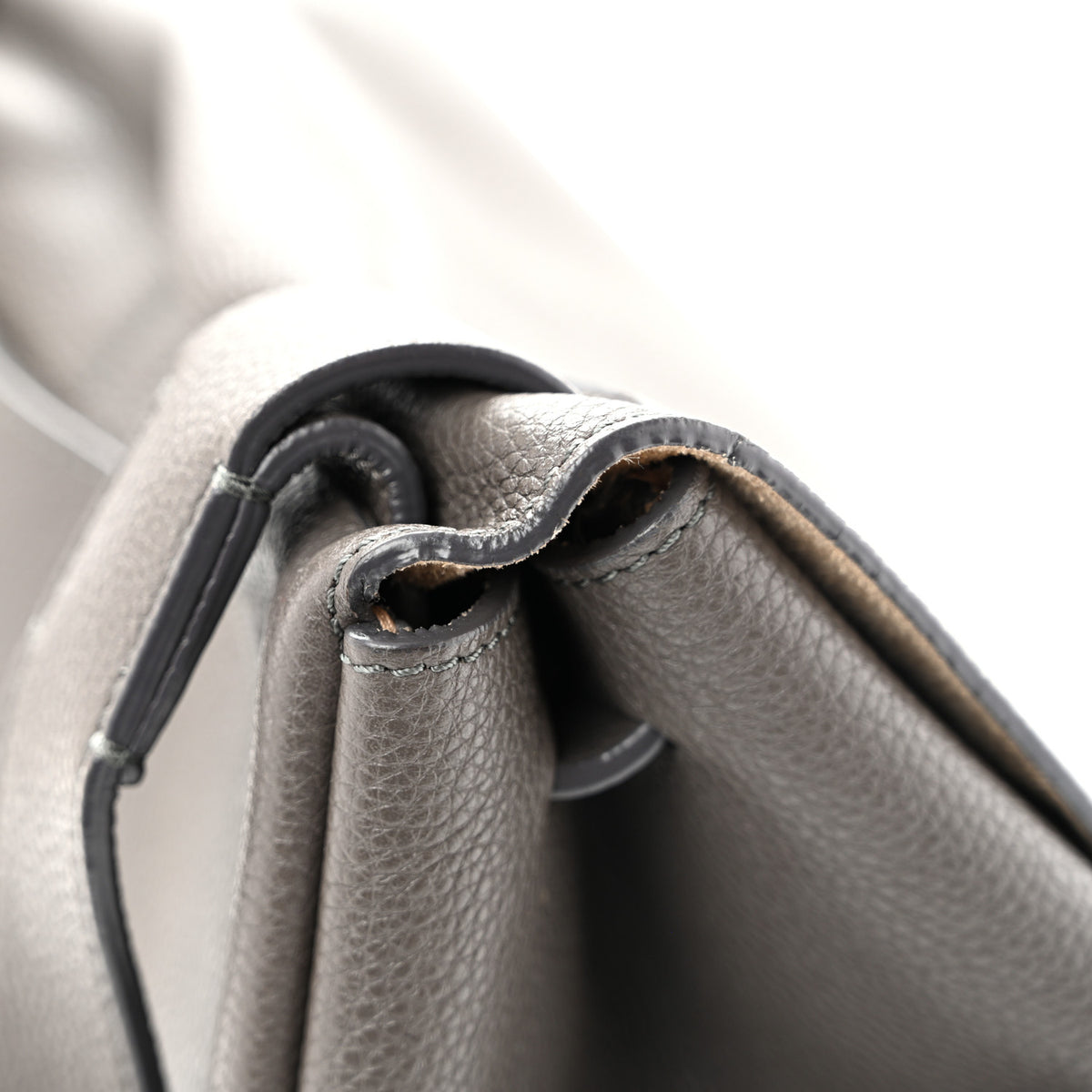 Calfskin Small Mail Bag Ash Grey