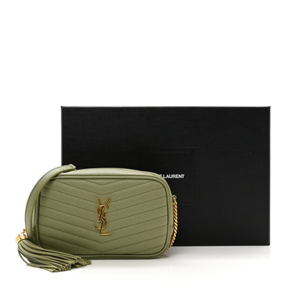 Saint Laurent Grain De Poudre Matelasse Monogram Mini Lou Camera Bag Light Sage 10 of 10
