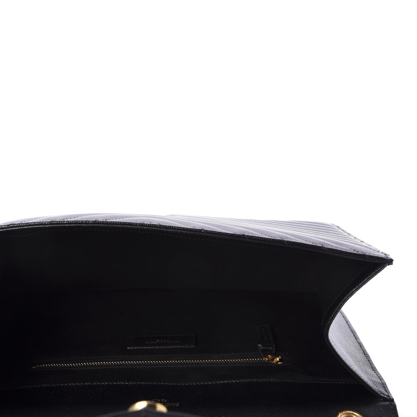 Grain De Poudre Matelasse Chevron Large Monogram Satchel Black