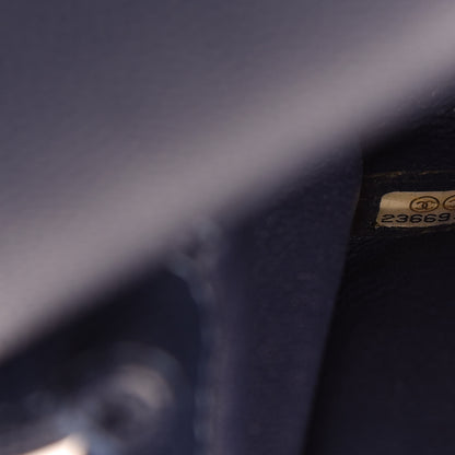 Chanel Caviar Lizard Quilted Mini Coco Handle Flap Blue 9 of 11