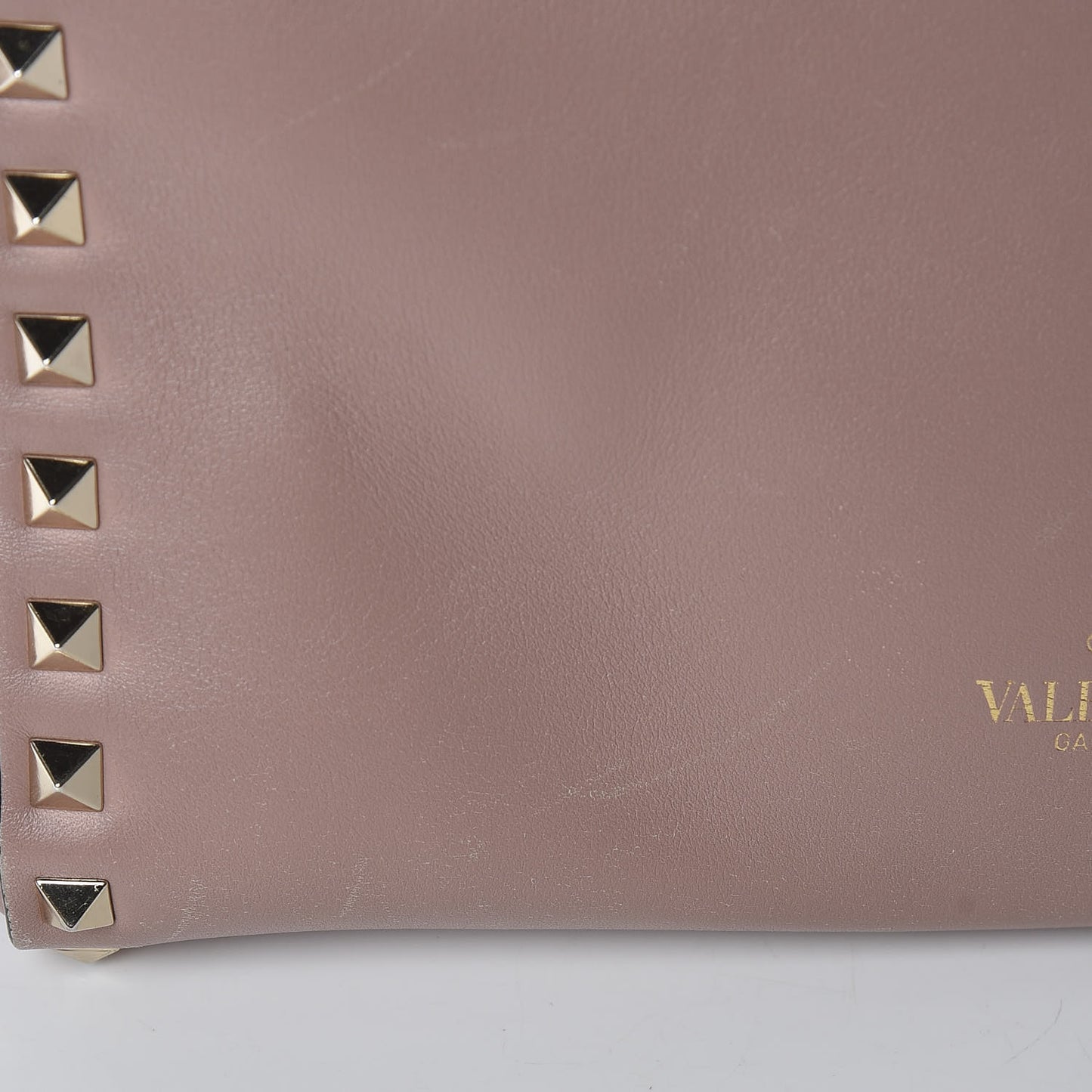 Vitello Small Rockstud Double Handle Tote Poudre