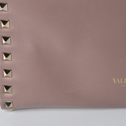 Valentino Garavani Vitello Small Rockstud Double Handle Tote Poudre 20 of 26