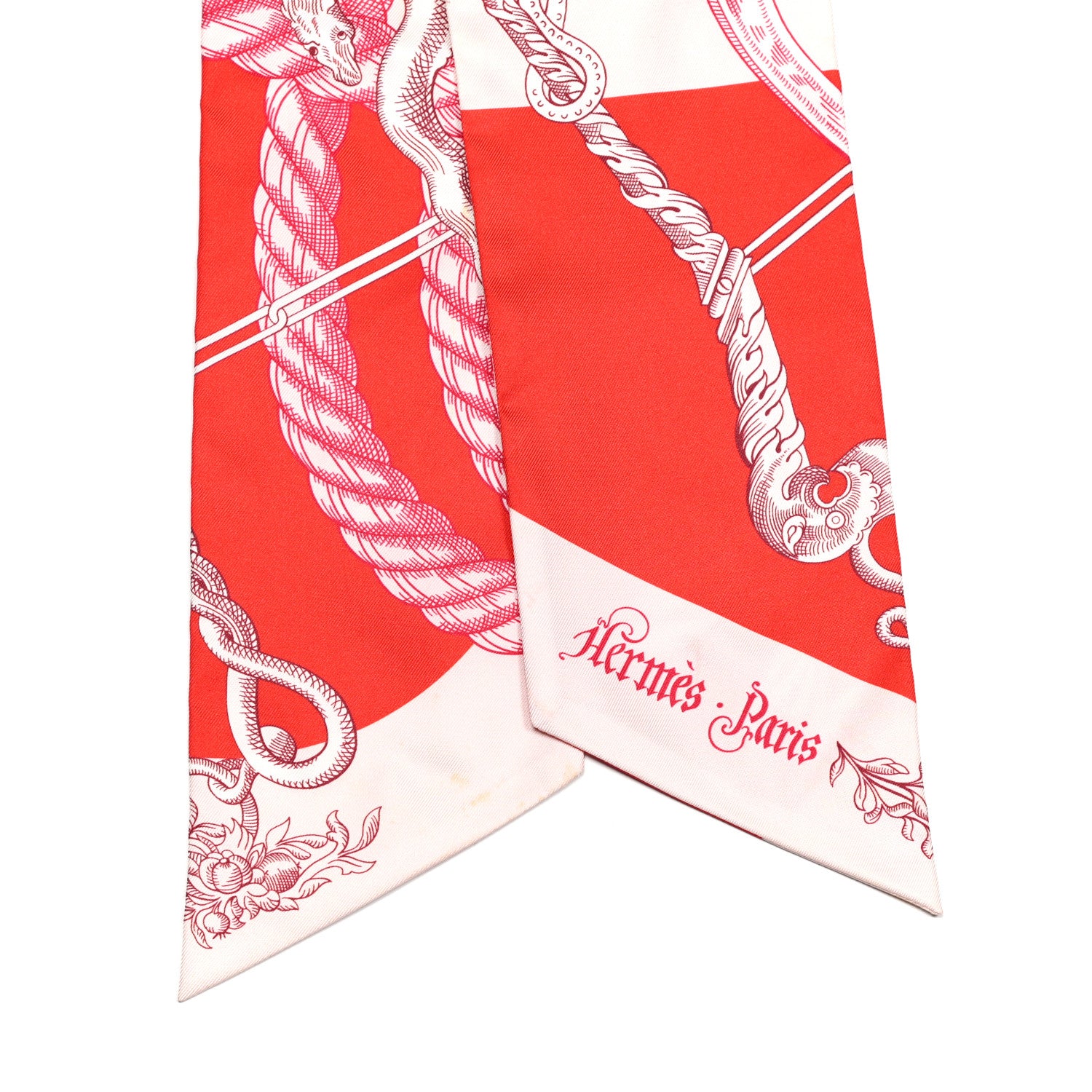 Hermes Silk Della Cavalleria Maxi Twilly Rose Pale Rouge 2 of 5