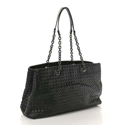 Bottega Veneta Nappa Intrecciato Classic Chain Strap Tote Black 4 of 13
