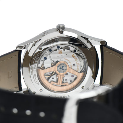 Jaeger-LeCoultre Stainless Steel Alligator 39mm Master Ultra Thin Moon Automatic Watch Q136842 4 of 5