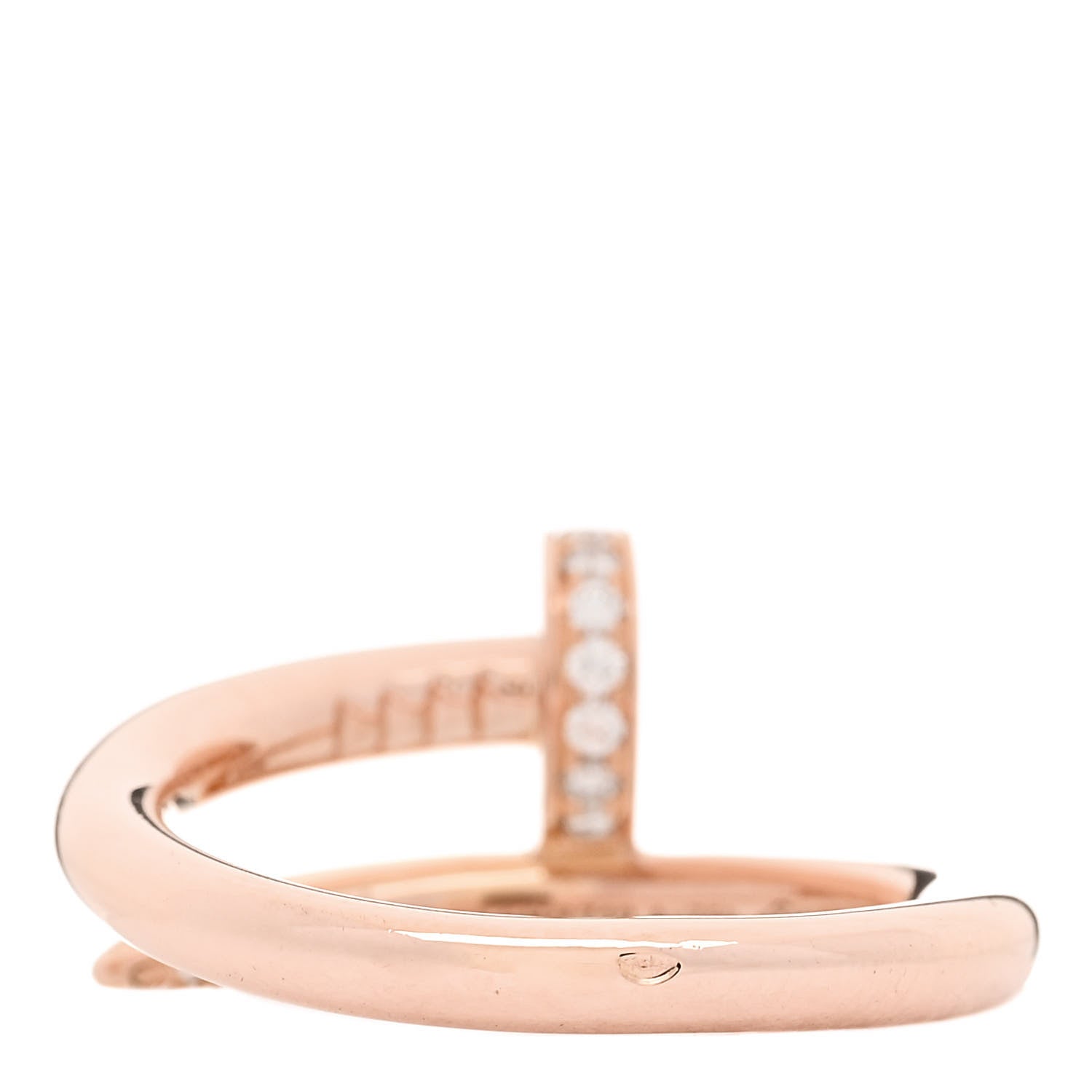 Cartier 18K Pink Gold Diamond Juste Un Clou Ring 52 6 3 of 5