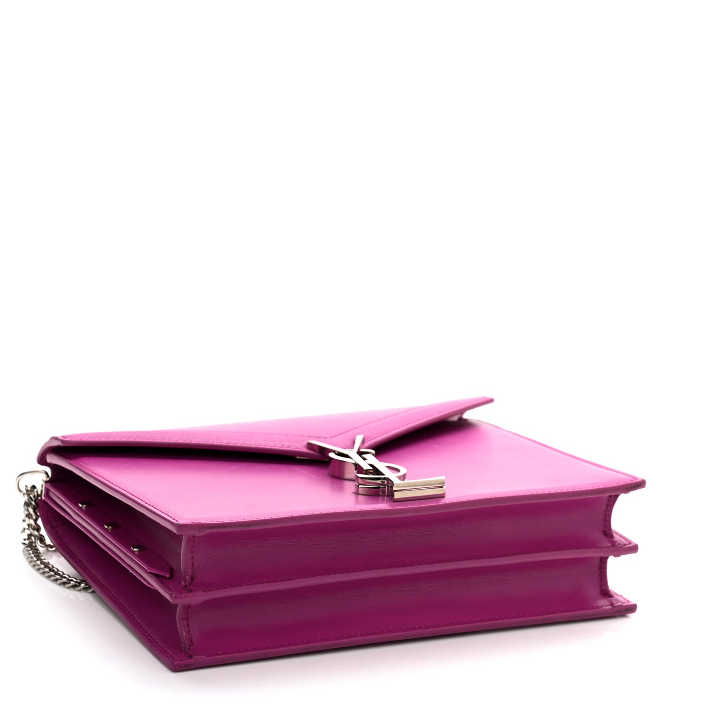 Smooth Calfskin Monogram Cassandra Clasp Bag Electric Fuchsia