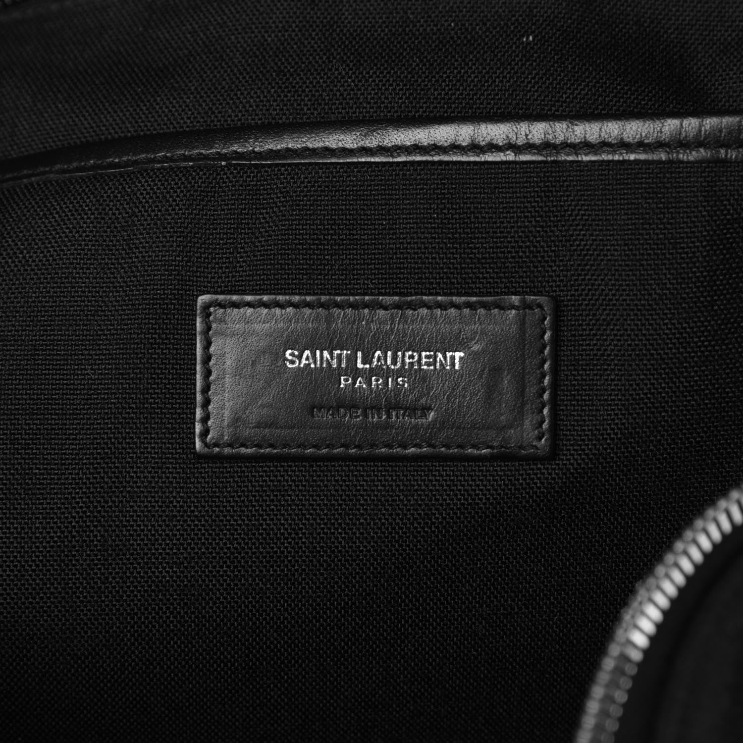 Saint Laurent Canvas Stars Print Hunting Backpack Black Silver 6 of 10