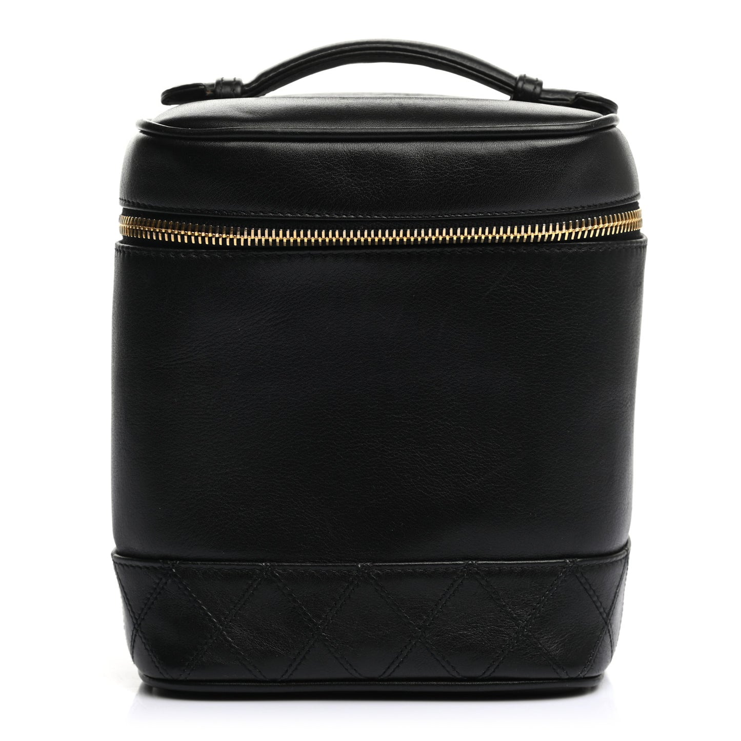 Lambskin Vanity Cosmetic Case Black