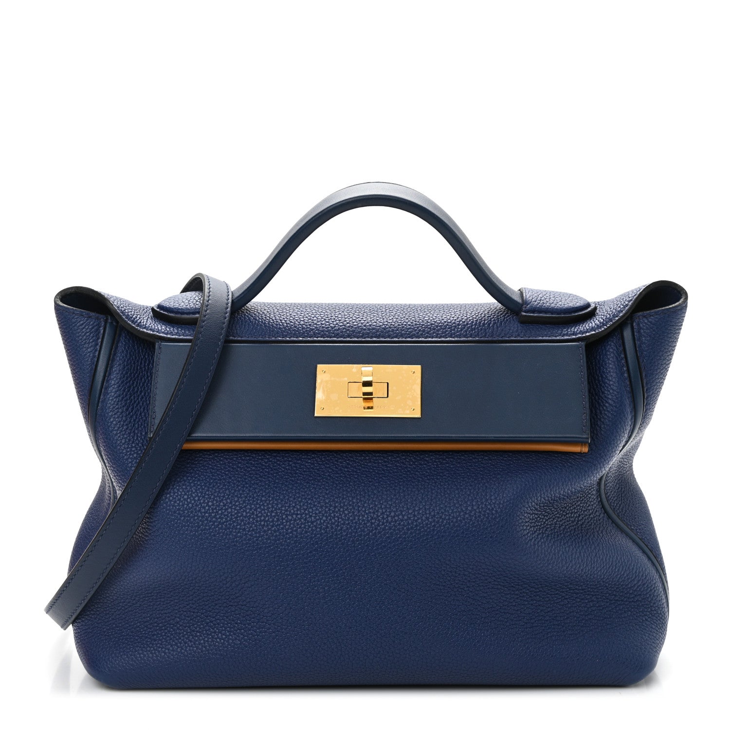 Hermes Taurillon Maurice Swift 24/24 29 Bleu Nuit Gold 1 of 10