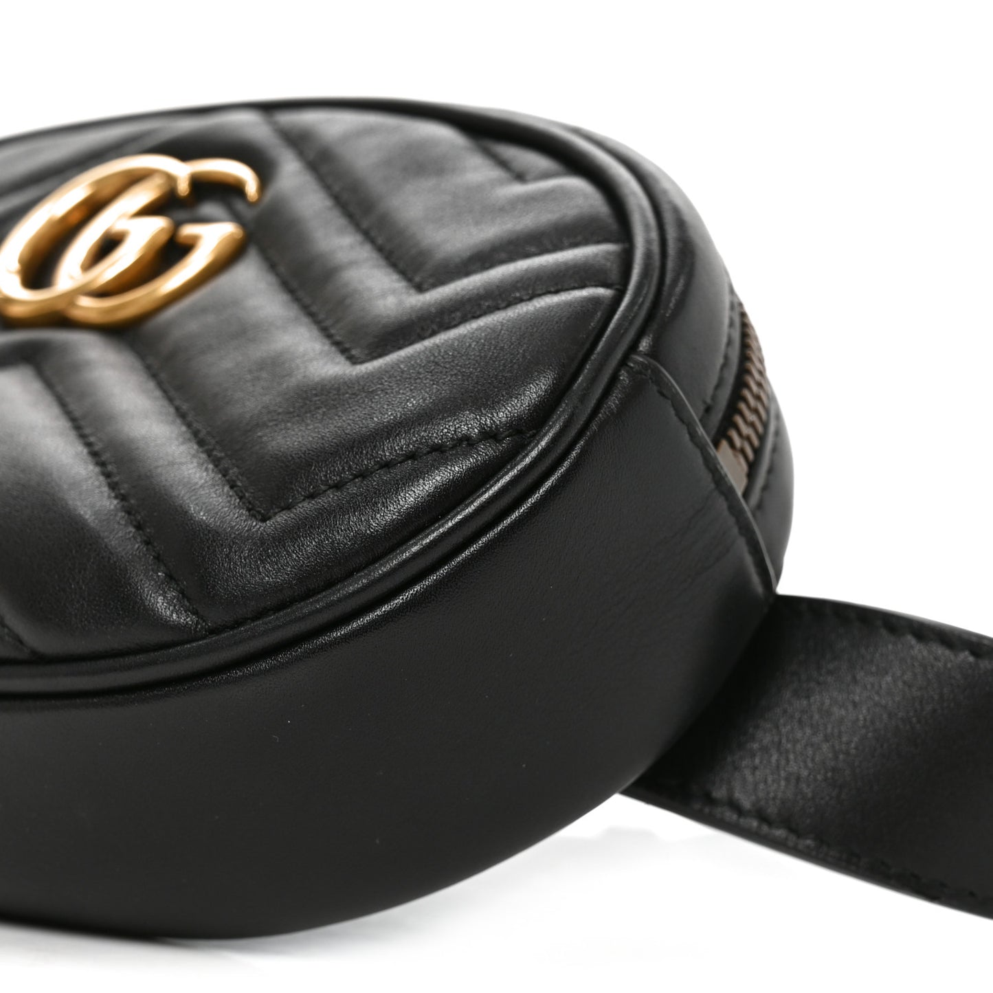 Calfskin Matelasse GG Marmont Belt Bag 95 38 Black