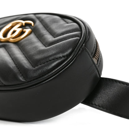 Gucci Calfskin Matelasse GG Marmont Belt Bag 95 38 Black 9 of 9