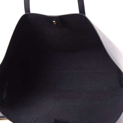 Saint Laurent Calfskin Large Shopping Tote Deep Marine 6 of 10