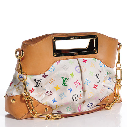 Louis Vuitton Monogram Multicolor Judy MM White 3 of 9