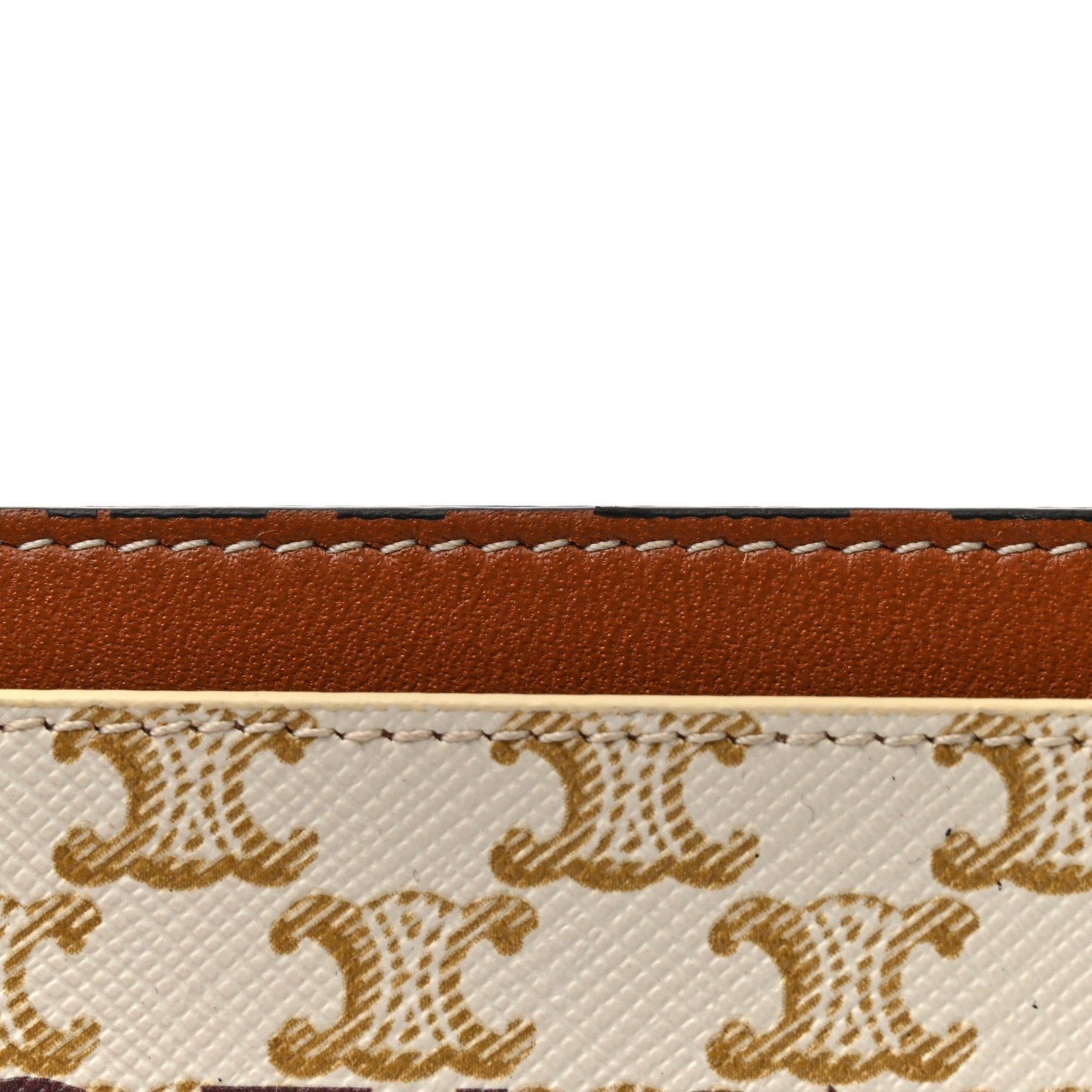 Celine Triomphe Canvas Card Holder White 9 of 10