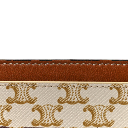 Celine Triomphe Canvas Card Holder White 9 of 10