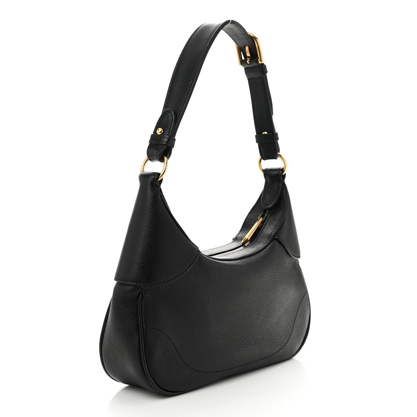 Goatskin Small Aphrodite Shoulder Bag Black