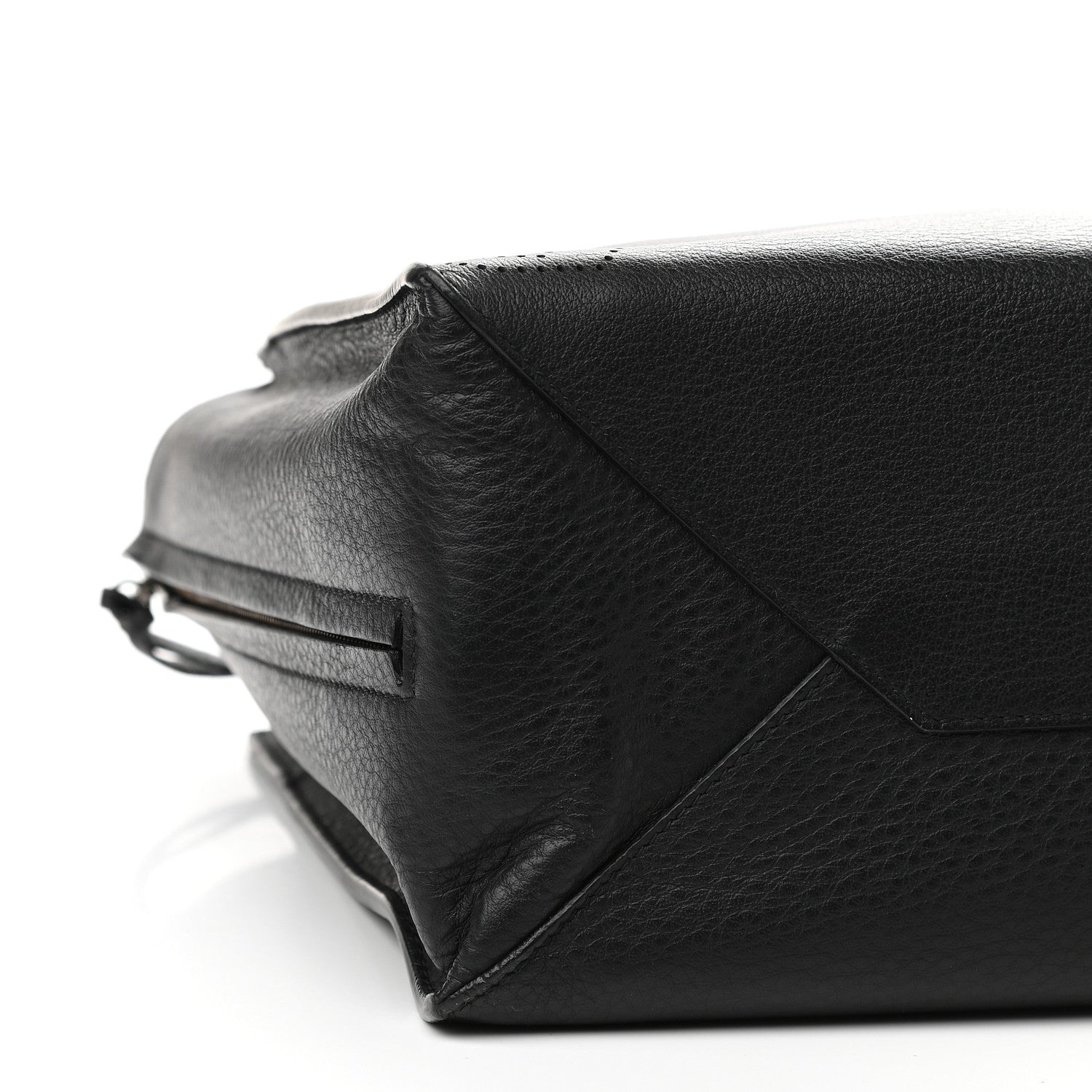 Balenciaga Calfskin Blackout Hardware Perforated Papier B4 Tote Black 11 of 12