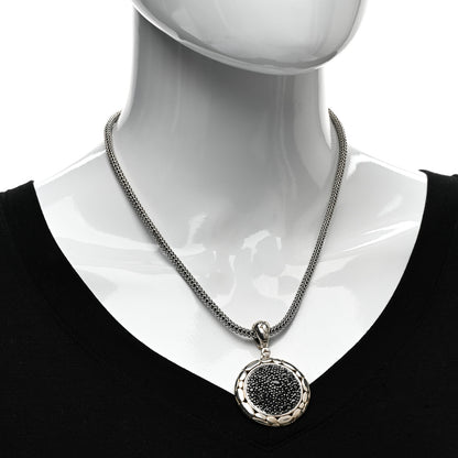 John Hardy Sterling Silver Black Sapphire Kali Lavafire Pendant Necklace 2 of 4