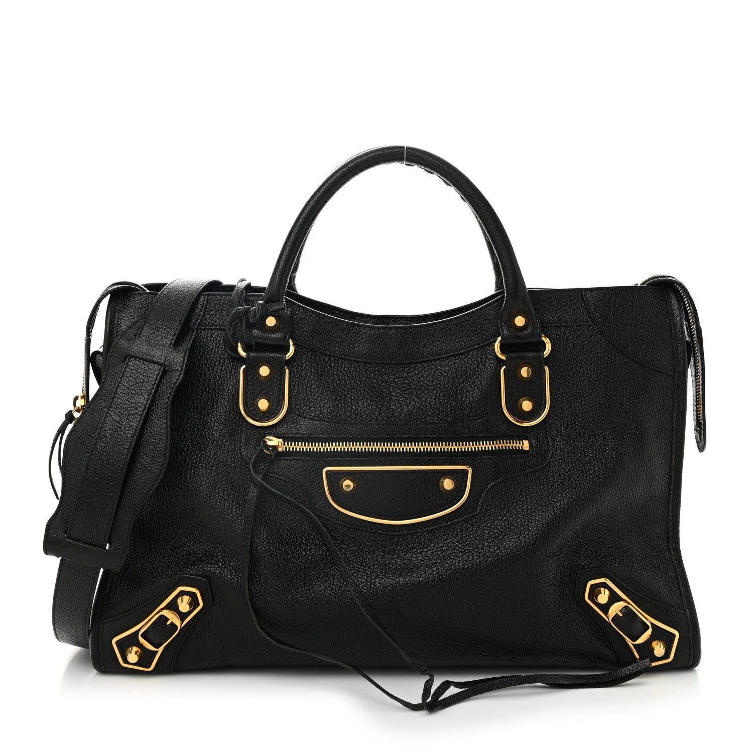 Balenciaga Chevre Gold Metallic Edge Hardware City Black 1 of 11