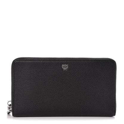 MCM Calfskin Fontanellas Park Avenue Milla Zip Around Wallet Black 1 of 8