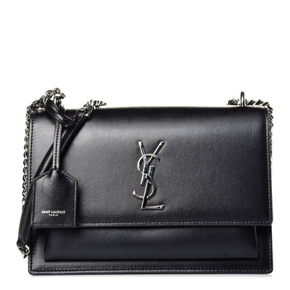 Saint Laurent Calfskin Medium Monogram Sunset Black 1 of 9