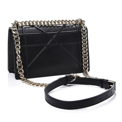Christian Dior Grained Calfskin Small Diorama Flap Bag Black 2 of 8