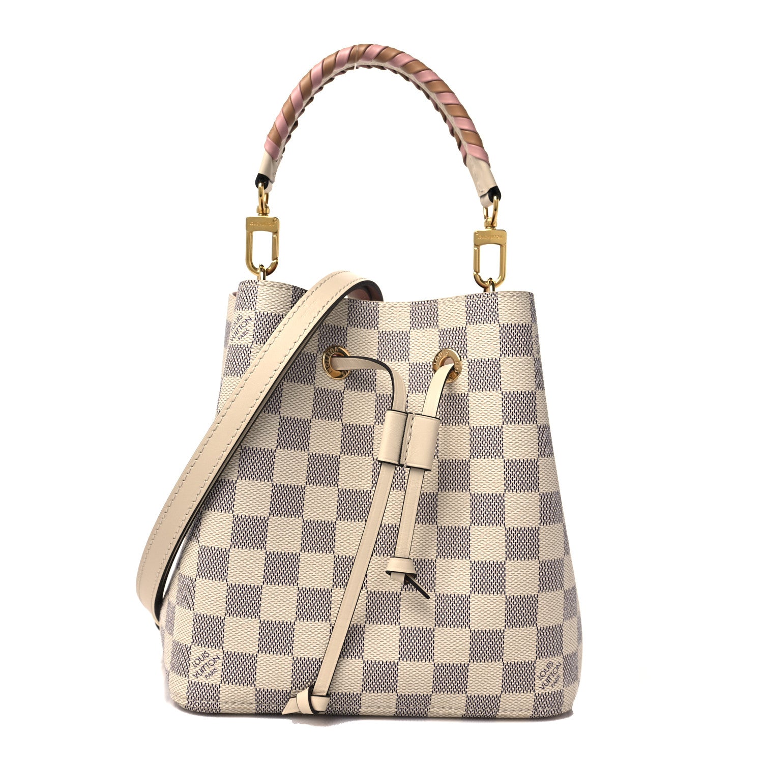 Louis Vuitton Damier Azur Braided Neonoe BB Pink 1 of 10