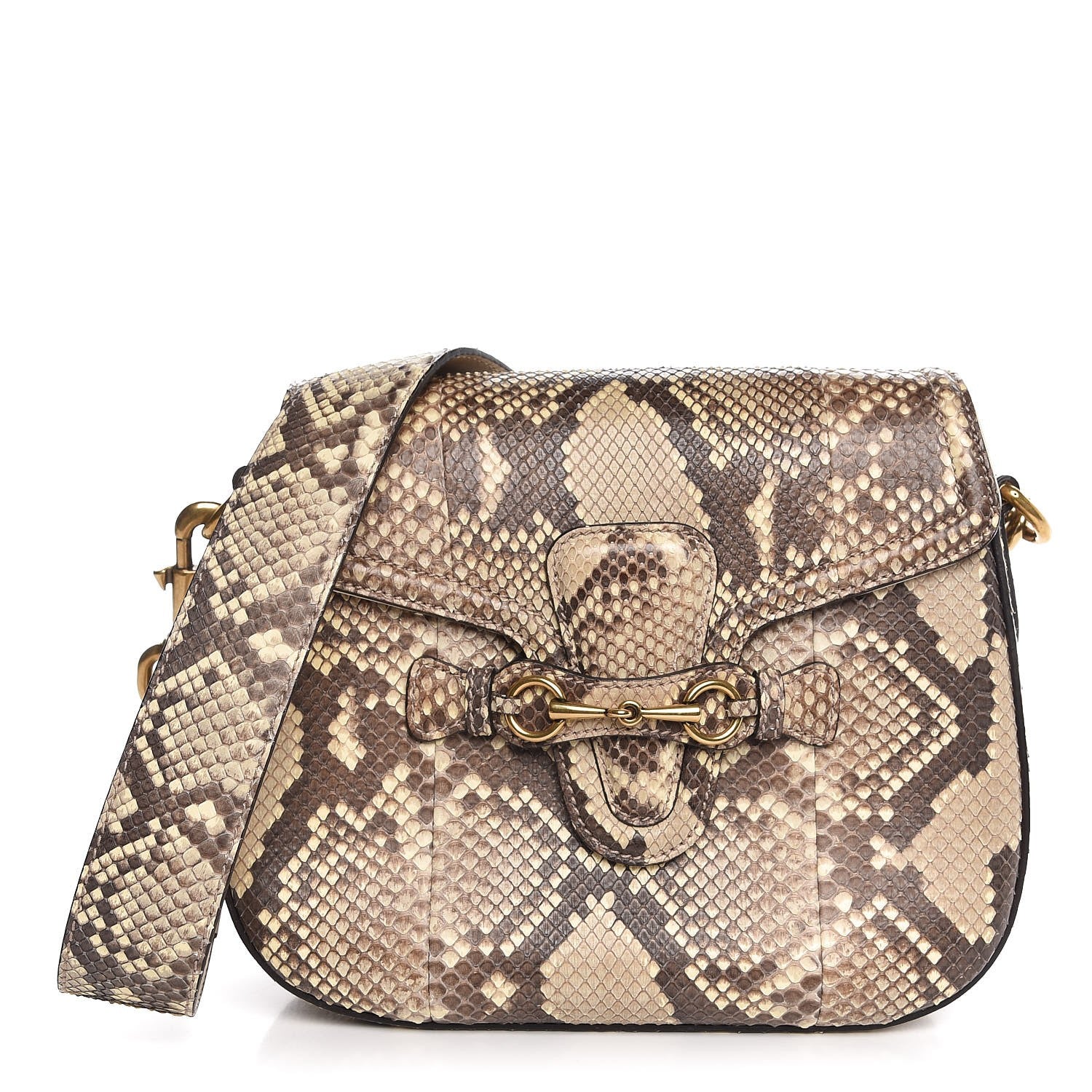 Gucci Python Medium Lady Shoulder Bag Old Roccia 1 of 7