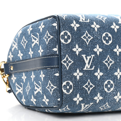 Louis Vuitton Monogram Jacquard Denim Speedy Bandouliere 25 Bleu 8 of 9