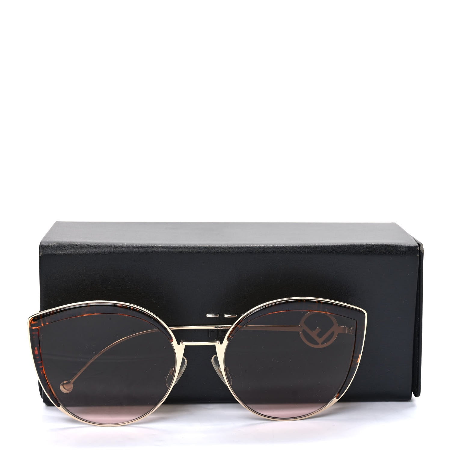 Fendi Metal Acetate F is Fendi FF Cat Eye Sunglasses FF 0290/S Gold 8 of 8
