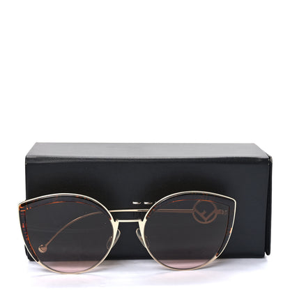 Fendi Metal Acetate F is Fendi FF Cat Eye Sunglasses FF 0290/S Gold 8 of 8