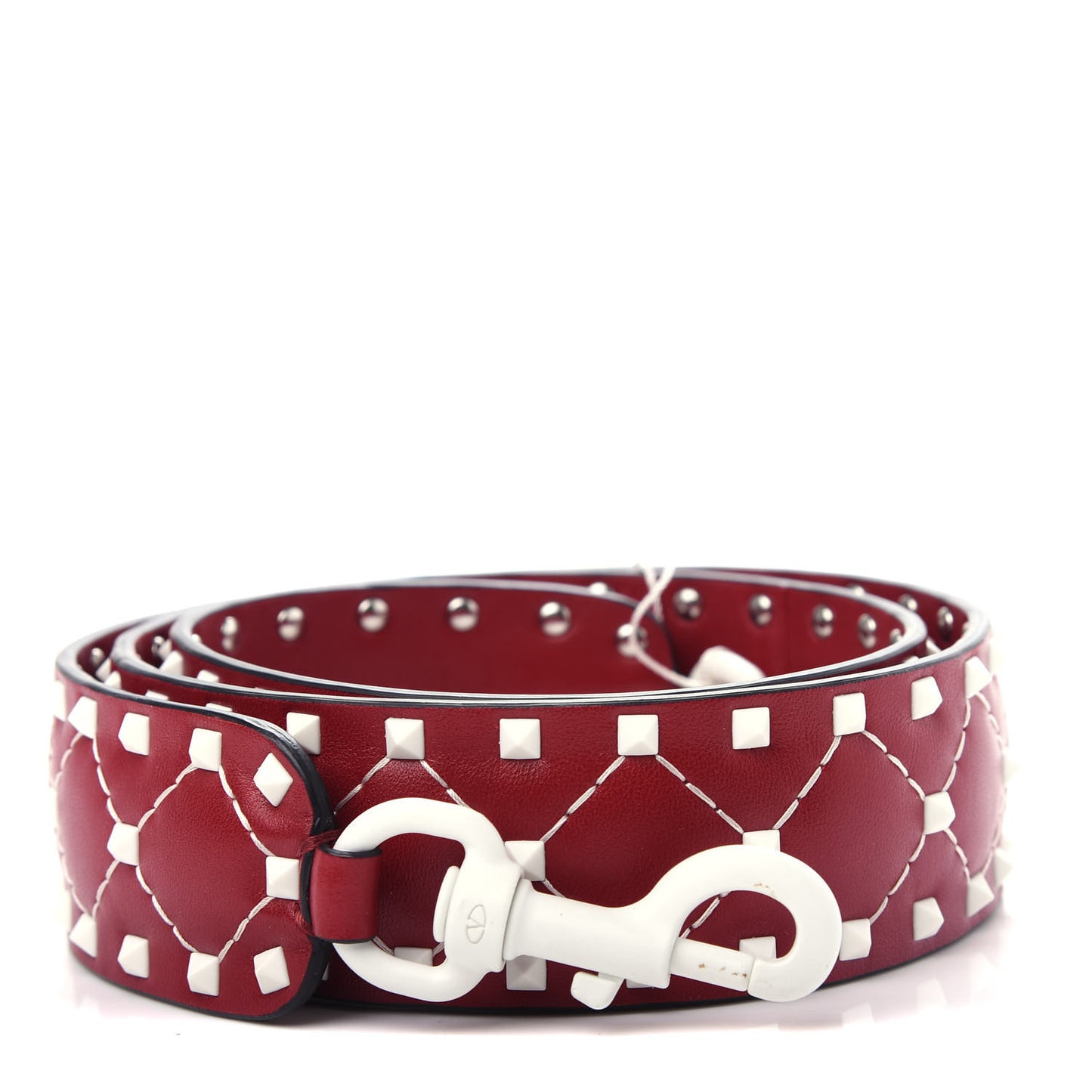 Lambskin Free Rockstud Spike Shoulder Strap Rosso Valentino
