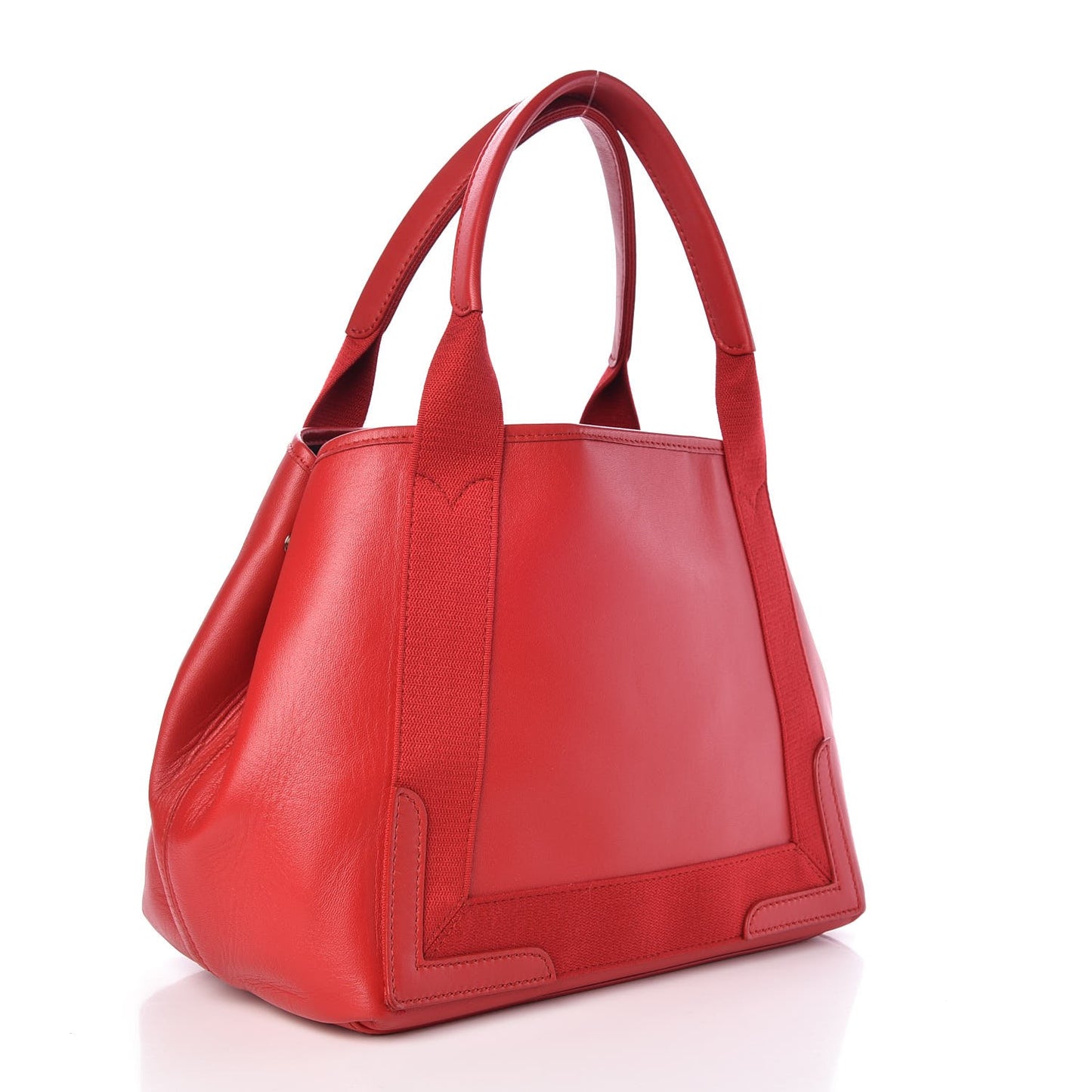Matte Veau Lisse Perforated S Navy Cabas Rouge Vermillon
