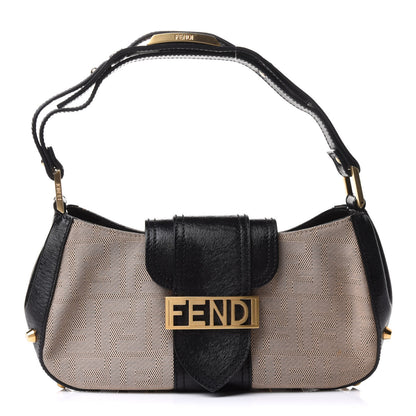 Fendi Zucca Shadow Shoulder Bag Black 1 of 11