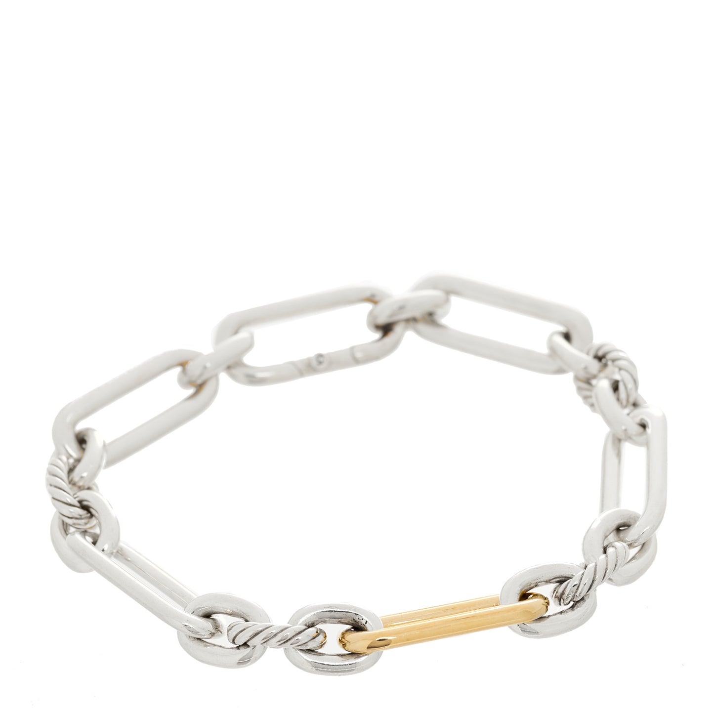 Sterling Silver 18K Yellow Gold Lexington Chain Bracelet